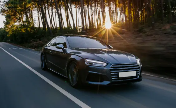 black sport car